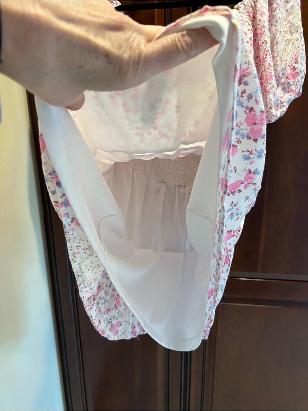 Japna Pink Floral Off-Shoulder Ruffled Top - S - Picture 6 of 7
